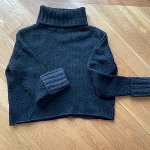 John + Jenn - Funnel Turtleneck Black Sweater